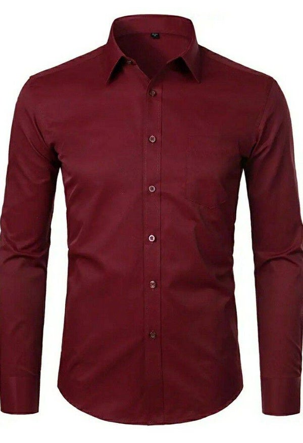 CAMISA VINO CUELLO ITALIANO