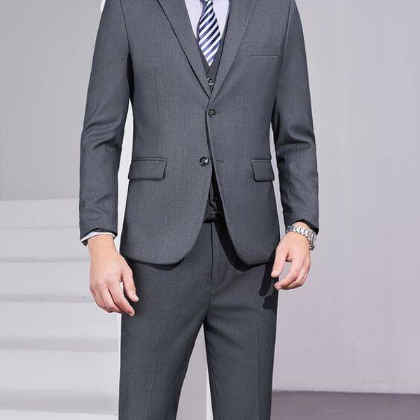 TRAJE DE VESTIR GRIS OXFORD