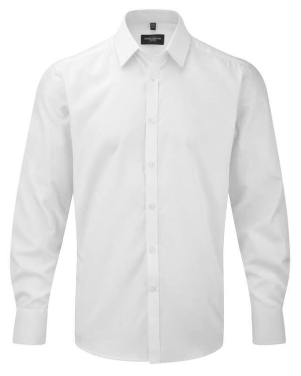 CAMISA BLANCA, CUELLO ITALIANO