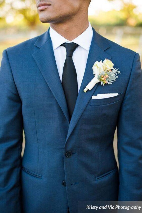 TRAJE AZUL PETROLEO