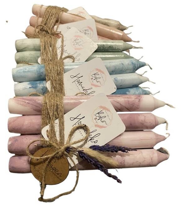 Kerzen | Einfarbig  PASTELLIS Marmoriert