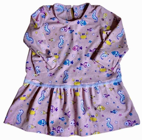 Kleid rosa Fische AN24