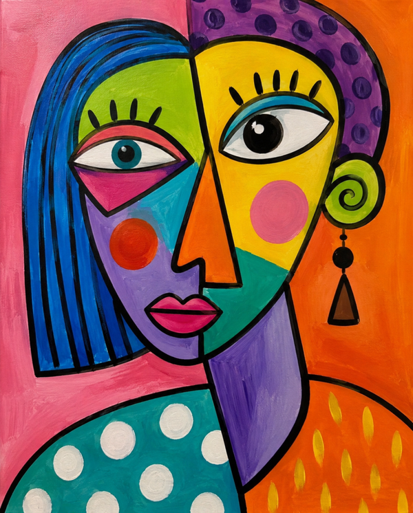 Donnerstag, 09.07.26 | 14 Uhr happy Art  Porträt Like picasso