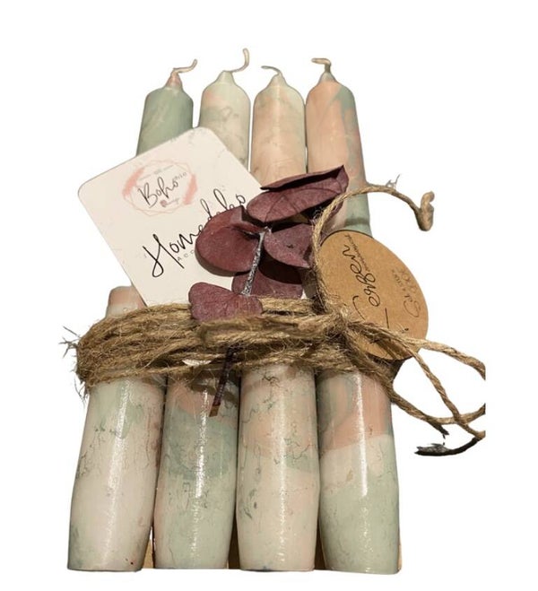 Kerzen | Zweifarbig PASTELLIS Marmoriert