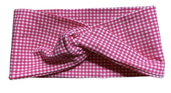 Stirnband Karo Rosa AN16