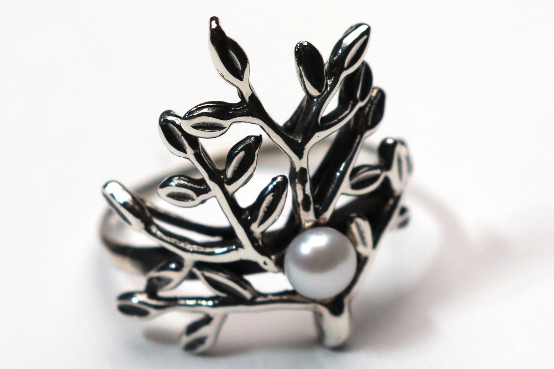 Baum Ast Perlen Ring