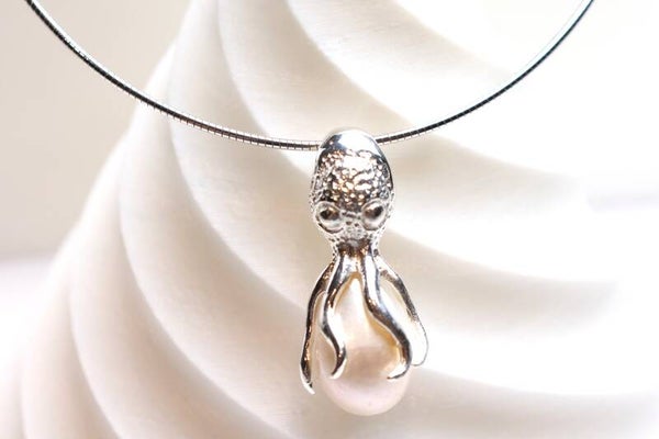 Oktopus auf Perle – Collier oder Kette