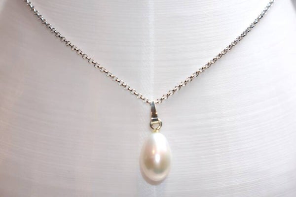 Zuchtperlenanhänger Creme – Collier oder Kette