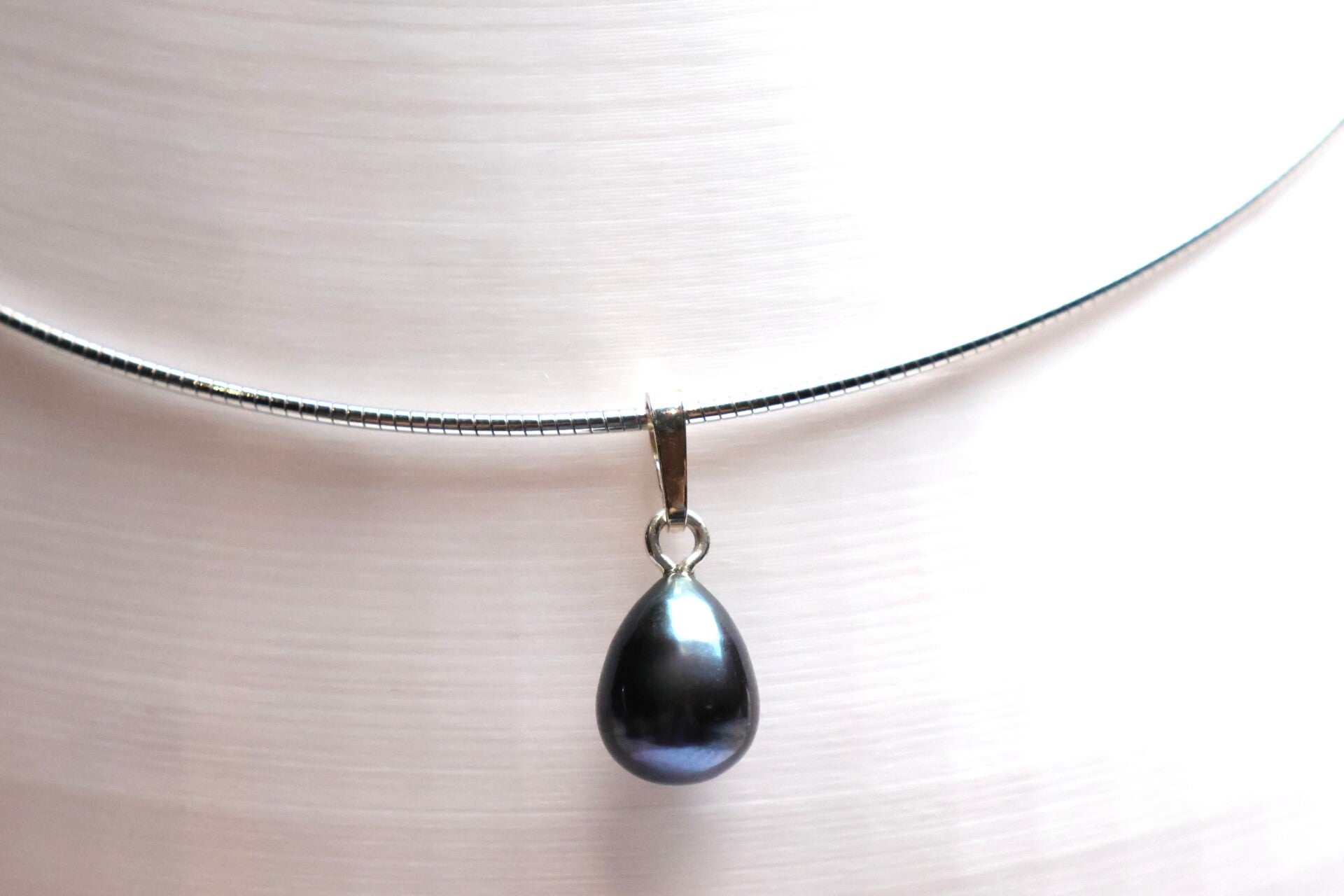 Zucht Perle dunkel Anhänger – Collier oder Kette