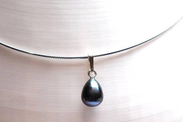Zucht Perle dunkel Anhänger – Collier oder Kette