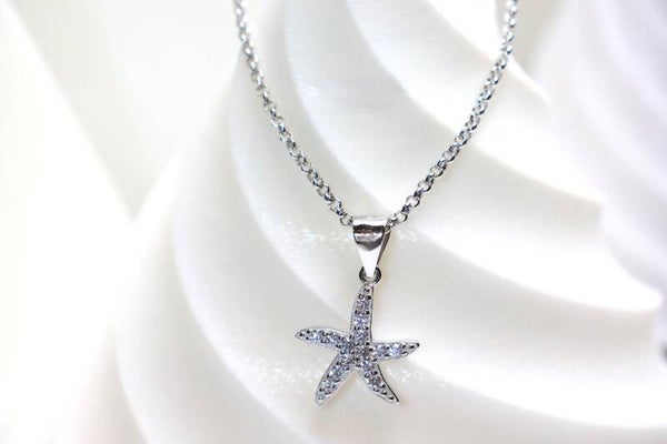 Seestern mit Zirkonia – Kette