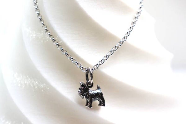 Anhänger Schnauzer Hund mit Kette