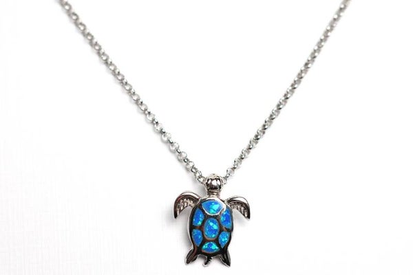 Opal Schildkröten Anhänger mit Kette