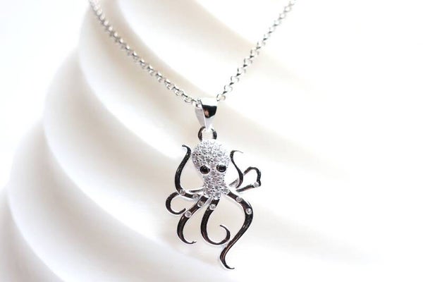Oktopus Anhänger mit Kette