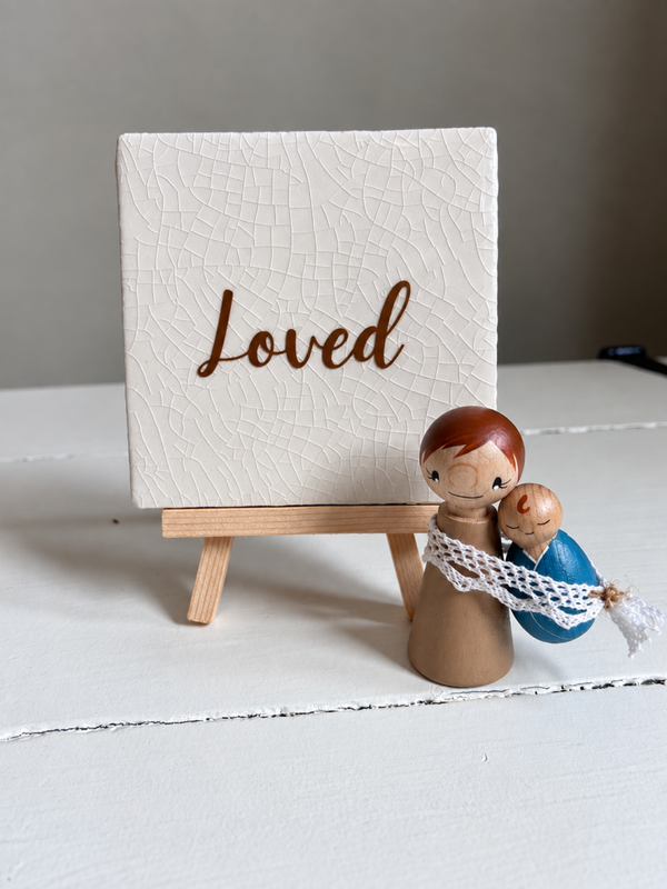 Tegeltje Loved- Moeder en sterrenkind