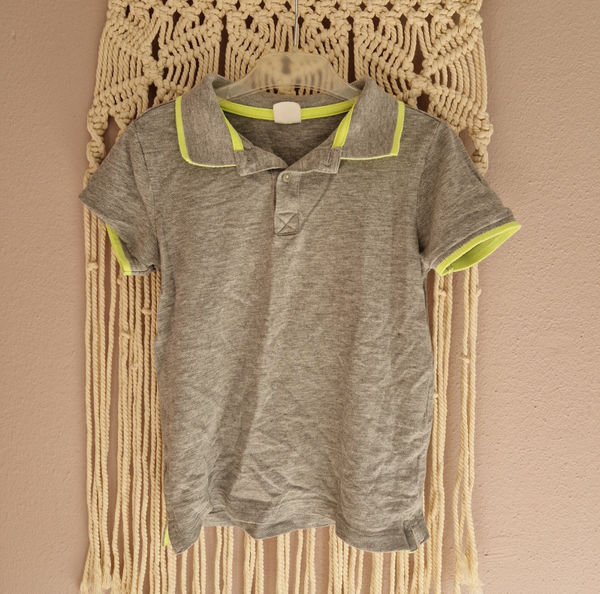 Polo Grijs Groen 122-128