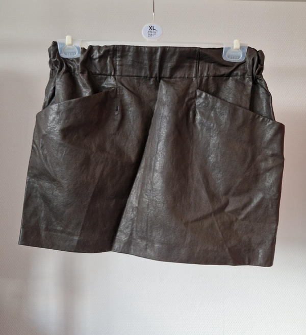 Leren Rok Bruin L (Nieuw)