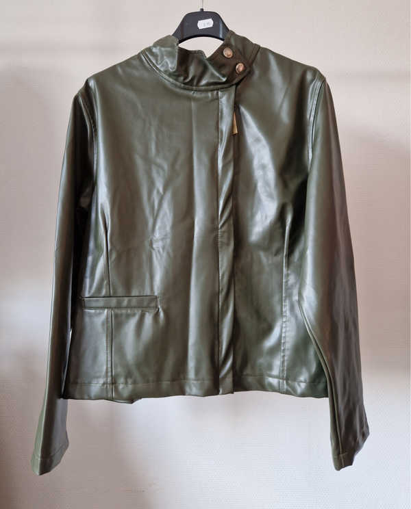 Leren Jasje Groen 40 (Nieuw)