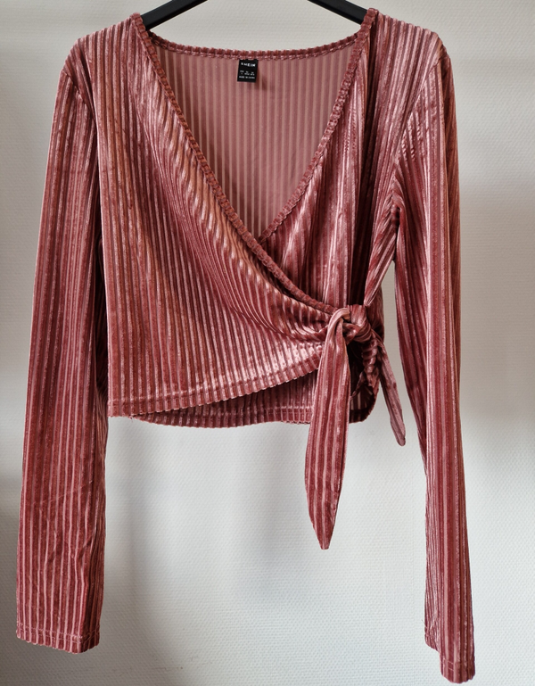 Top Velvet Roze L (Nieuw)