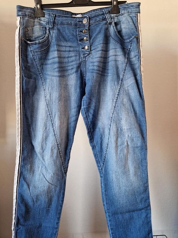 Spijkerbroek Glitter Randje XL