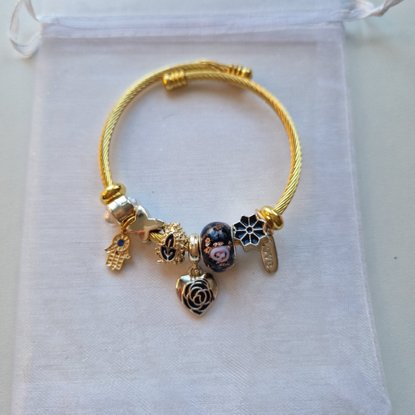 Silla Black Heart Bracelet (met bedels)