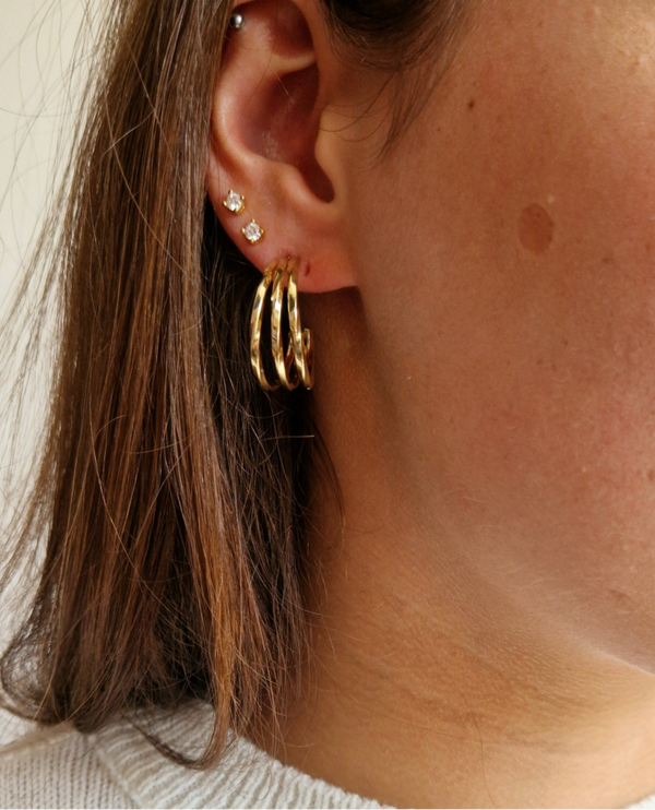 Triple Daisy Oorbellen