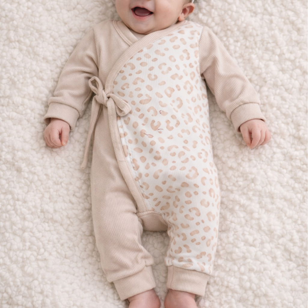 Boxpakje Beige panter meegroei 56