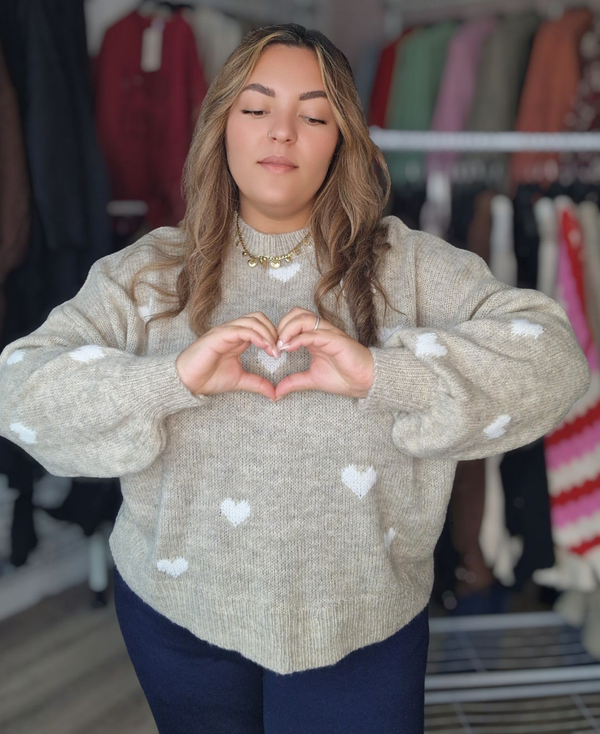 L.O.V.E trui (bruin) S-50