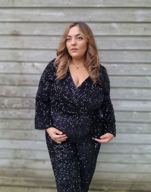 Elena Glitter Jumpsuit ( Lang)