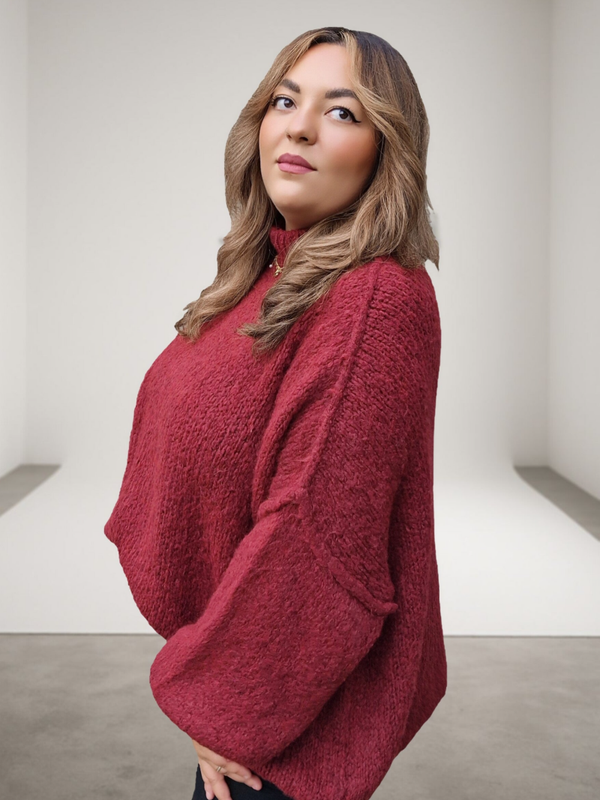 Camilla Comfy Trui (Bordeaux)