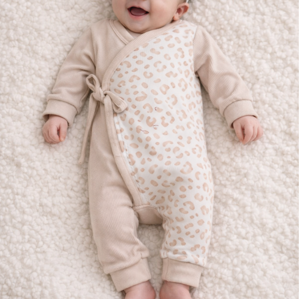 Boxpakje Beige panter meegroei 56