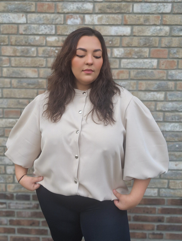 Gina Blouse Beige (46-52)