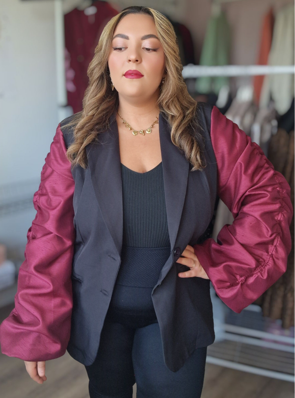 Demi Blazer bordeaux (S-48)