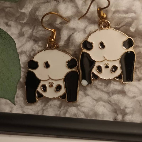 panda oorbellen