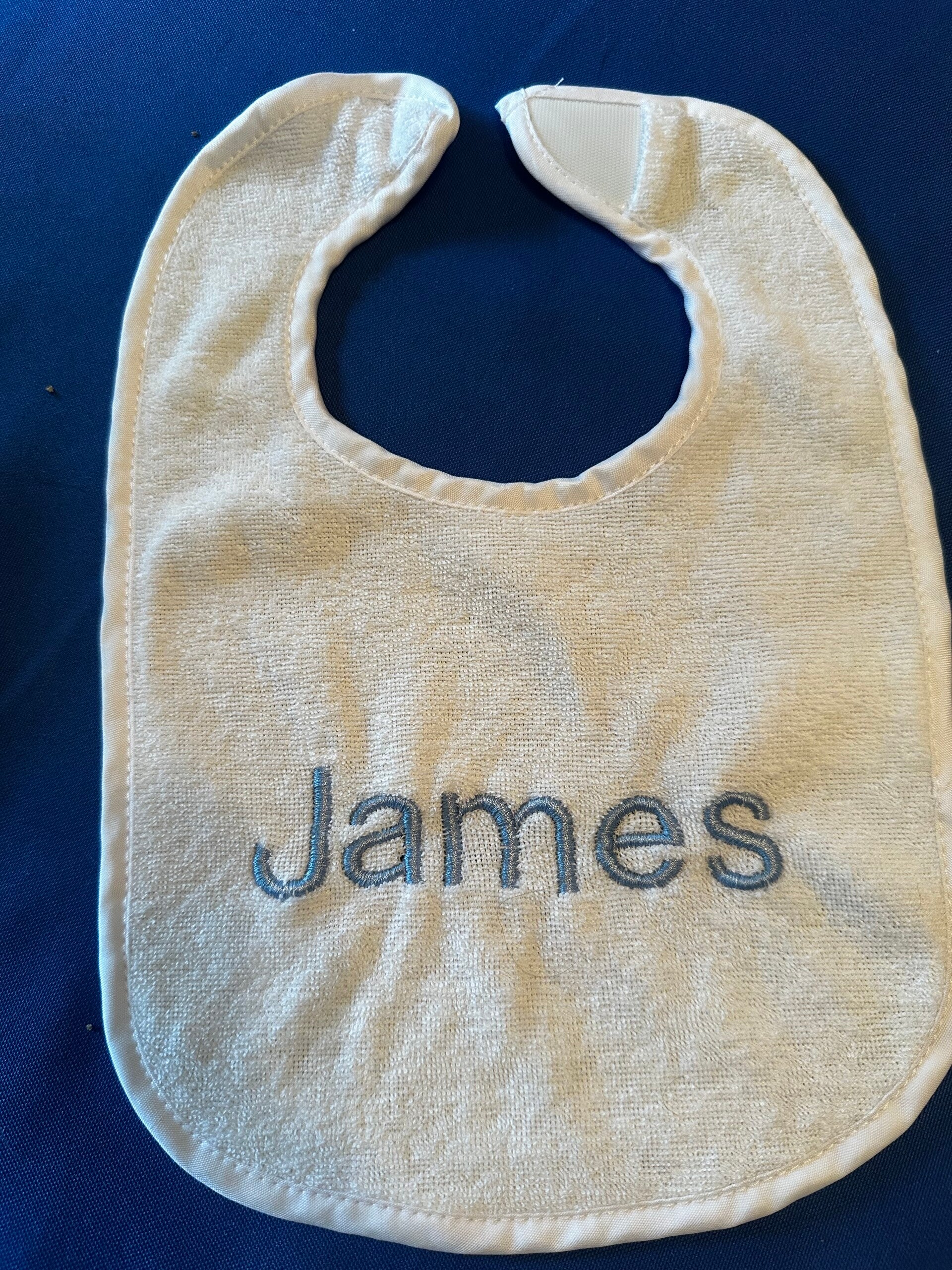 "Personalized With Name" Machine Embroidered Baby Bibs--FREE Shipping!
