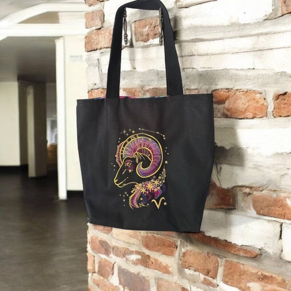 Aries Zodiac Astrology Tote Bag