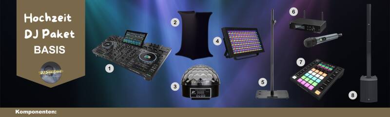 Hochzeit DJ Paket Basis Technik Komponenten