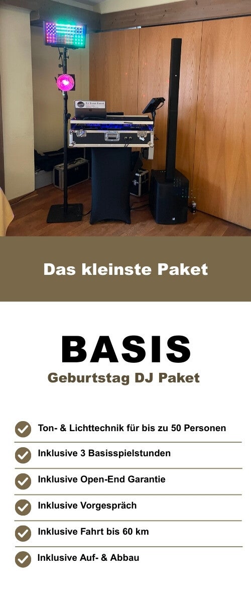 Geburtstag DJ Paket Basis DJ Sven Event