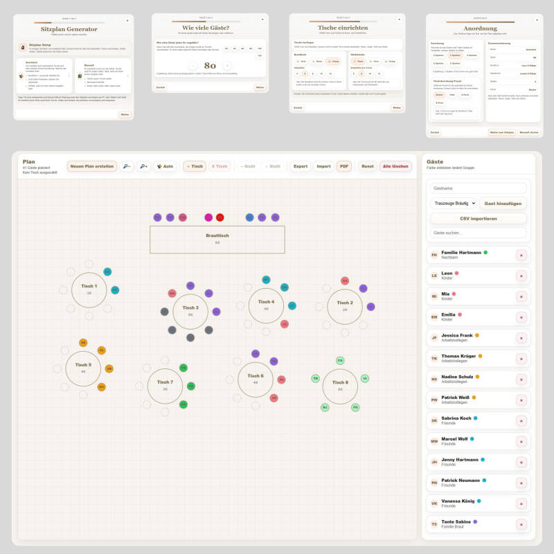 Sitzplatz Generator Wedding Hub