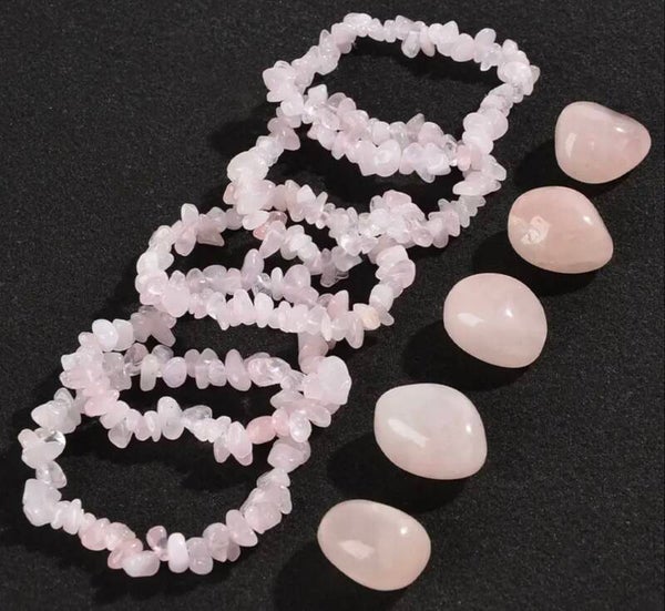 Armbånd rose kvarts