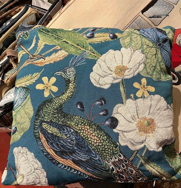 Pudebetræk påfugl mørk