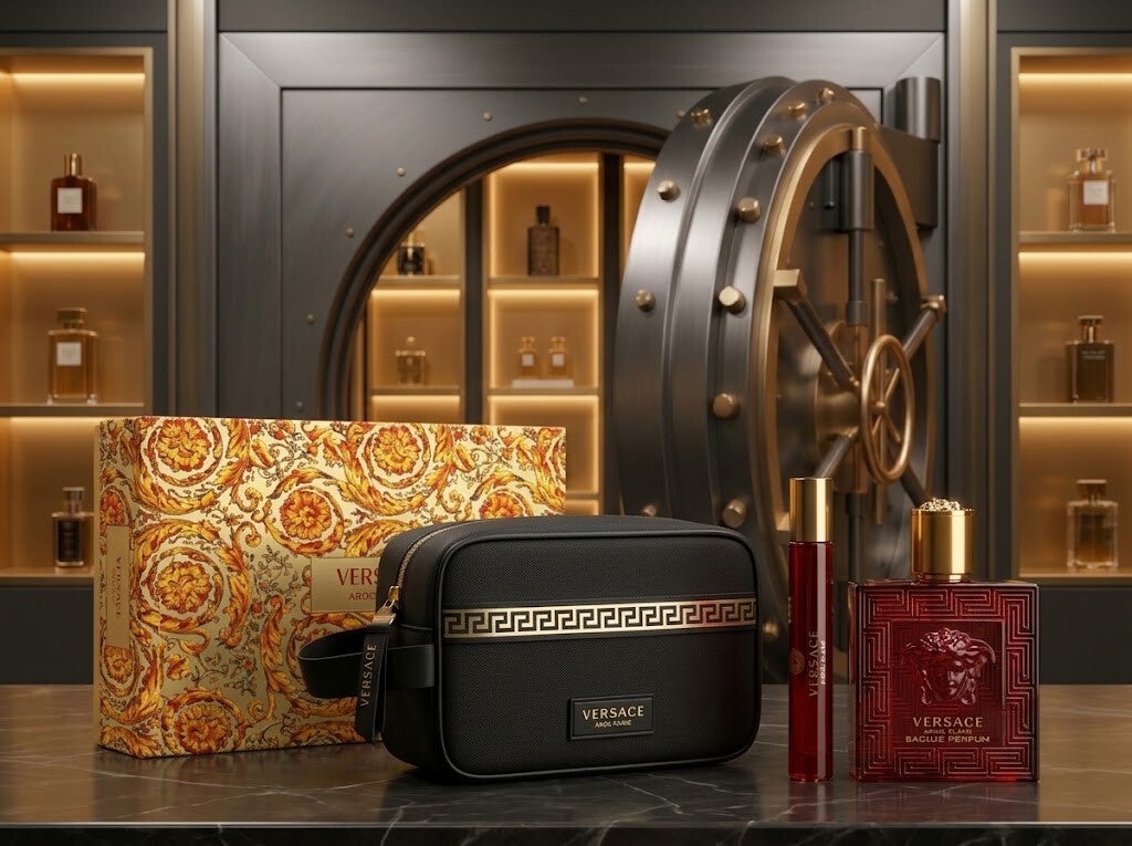 VERSACE EROS FLAME EDP 100ML — 3 PIECE GIFT SET