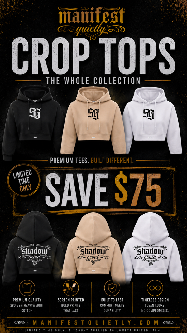 CORE COLLECTION -SHADOWGRIND CROP TOP HOODIE COLLECTION