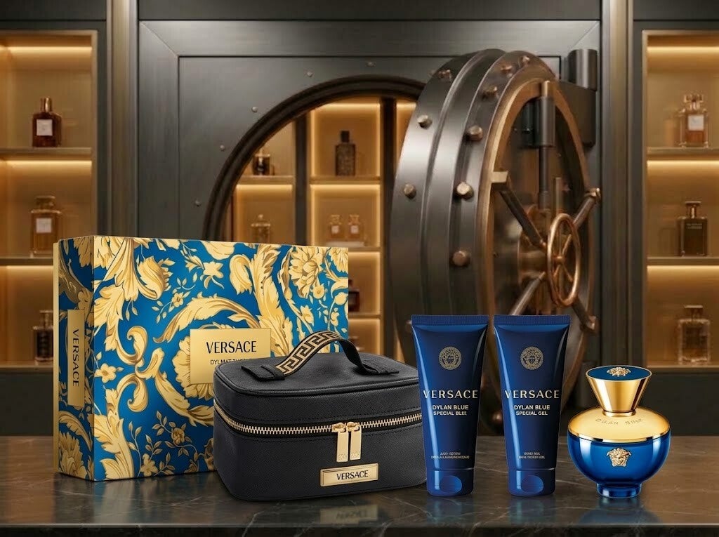 VERSACE DYLAN BLUE POUR FEMME EDP 100ML — 4 PIECE GIFT SET