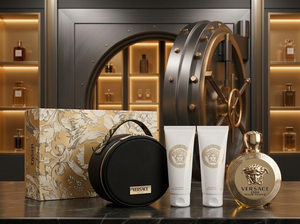 VERSACE EROS POUR FEMME EDP 100ML — 4 PIECE GIFT SET