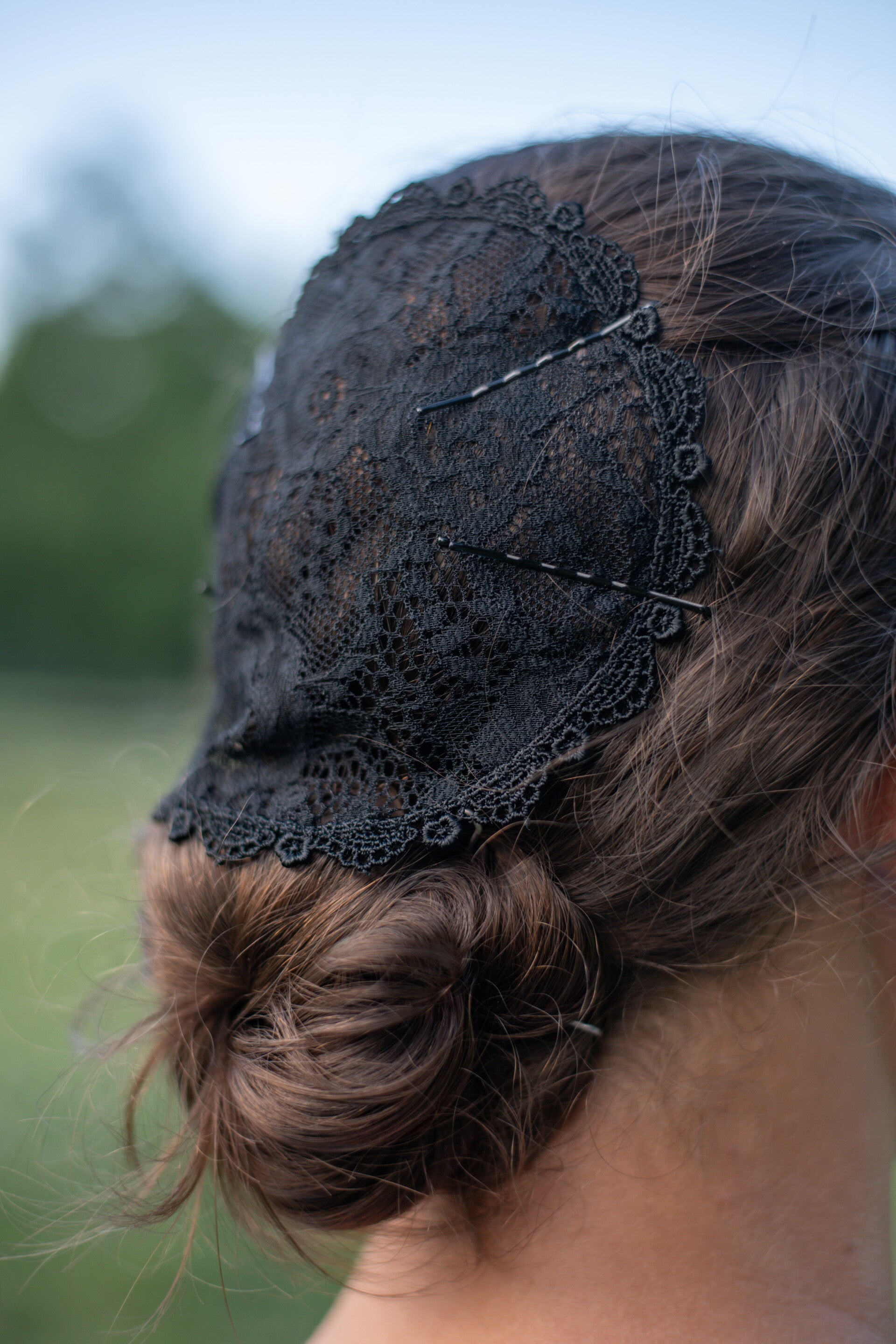 rose lace -black
