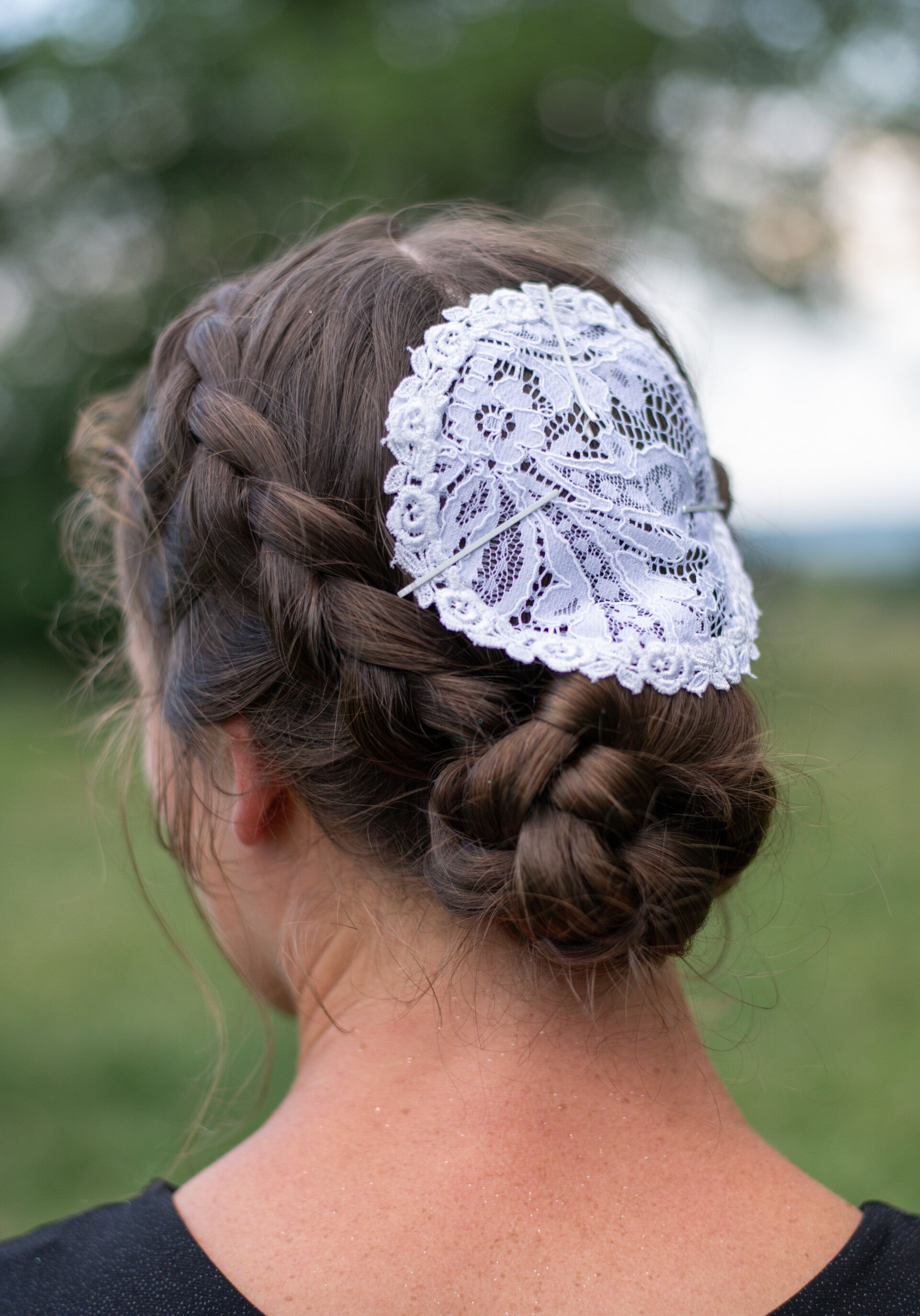 corded lace- white