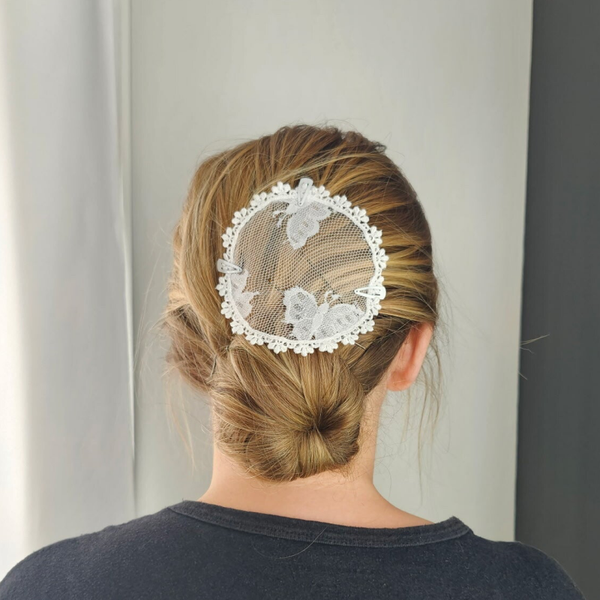 butterfly print - white