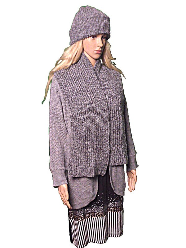 handgestrickt - Mütze und Schal