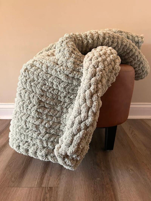 35”x40” Oversized Sage Green Baby Blanket